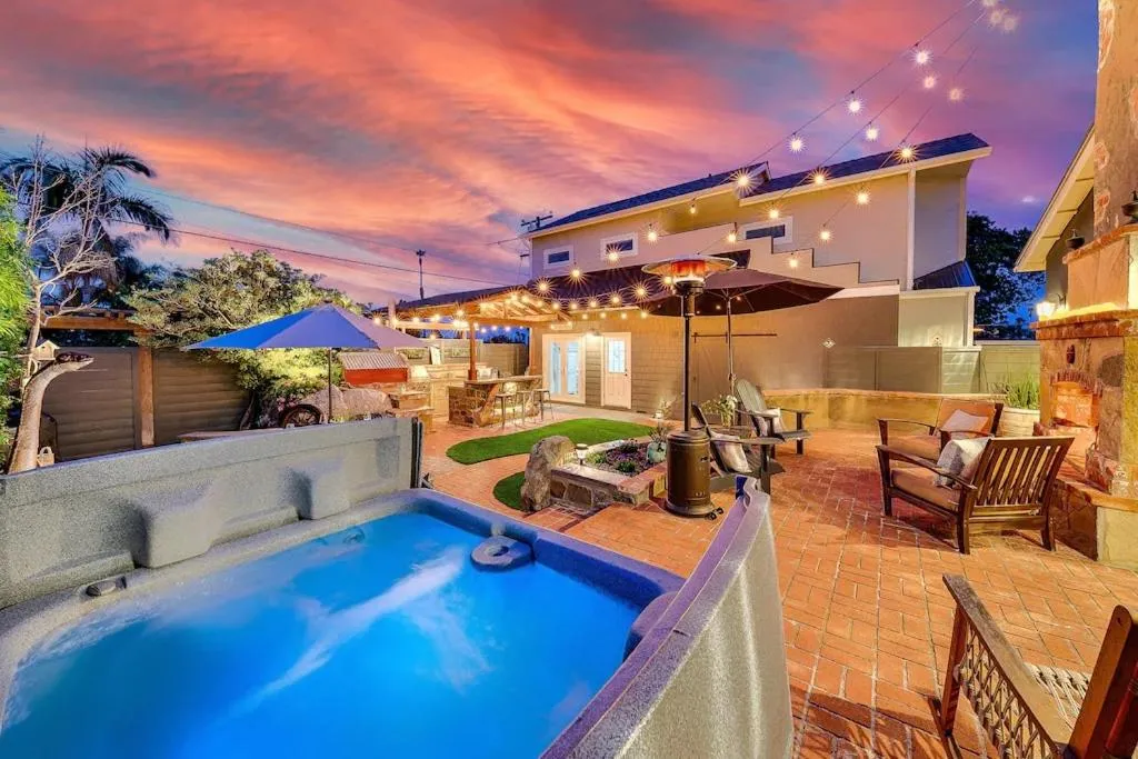 Image of Luxury beach home one block from ocean with spa, WiFi, & gorgeous outdoor space